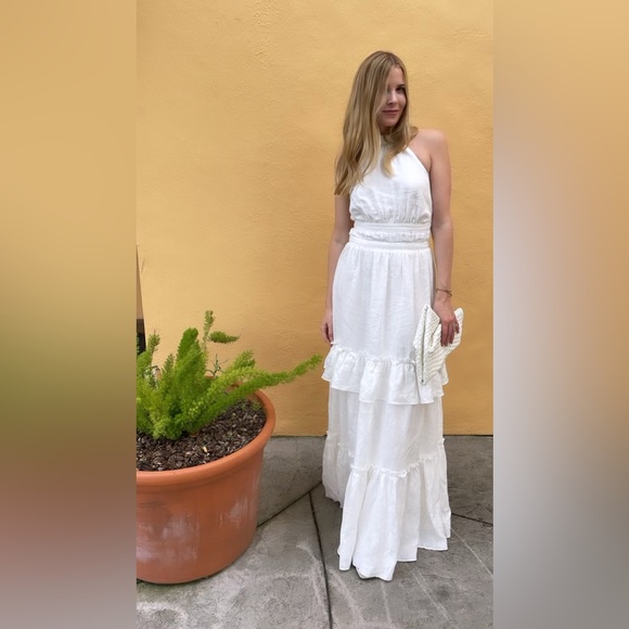 Cami NYC white linen Maxi Dress - Picture 1 of 6